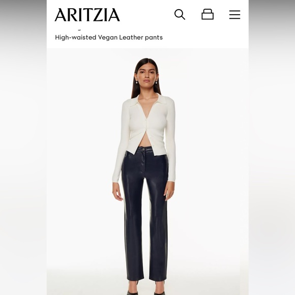 Wilfred The Melina Pant Vegan Leather Sz 12 BNWT - Picture 2 of 8